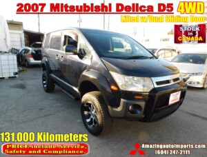 2007 Mitsubishi Delica D5 4WD Lifted w/Dual Sliding Door 131km In stock