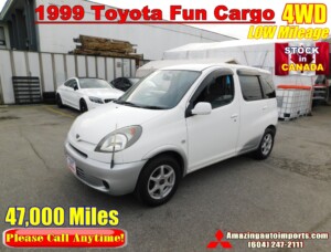 1999 Toyota Fun Cargo Hatchback 4WD LOW Mileage 47,000 Miles