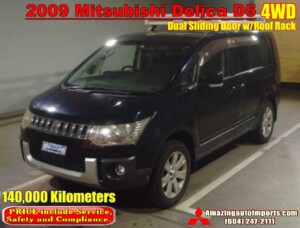 2009 Mitsubishi Delica D5 4WD with Roof Rack 140,000 Kilometers in Transit