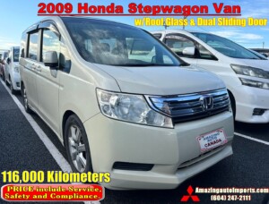 2009 Honda Stepwagon Van with Roof Glass and Dual Sliding Door 116,000 In Transit