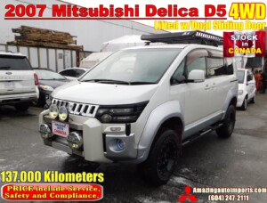 2007 Mitsubishi Delica D5 4WD Lifted w/Dual Sliding Door 137,000 km Arrived