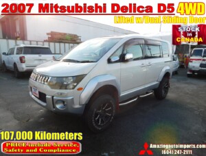 2007 Mitsubishi Delica D5 4WD Premium Model Lifted 107,000 km Arrived